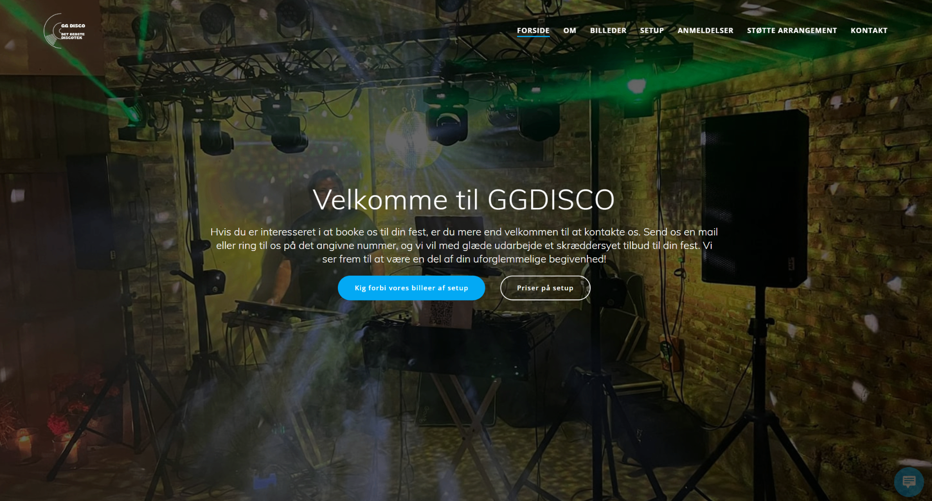 GG Disco – hjemmeside / mobildiskotek