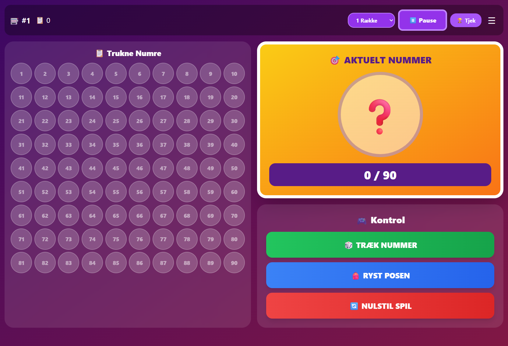 Bankoprogram – bankosystem